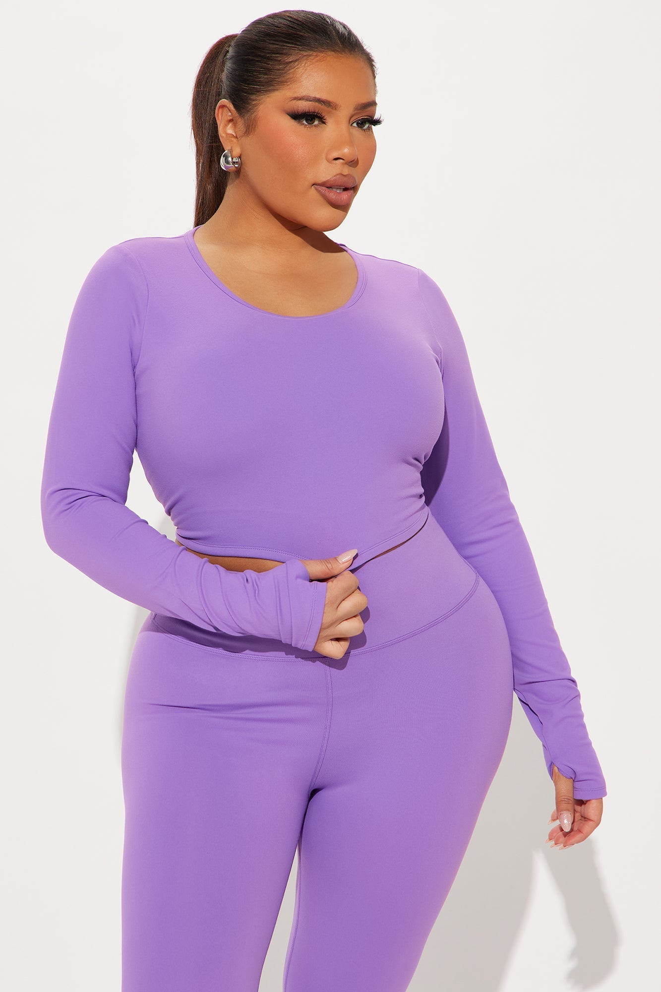 Across Your Core Super Soft Active Top - Lavender